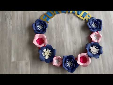 How to Make a Double Layered Blue Flower for a Wreath