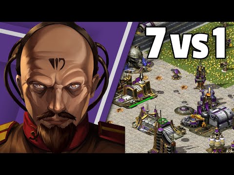 Yuri's Revenge | Intense and fast game | (7 vs 1 + Superweapons)