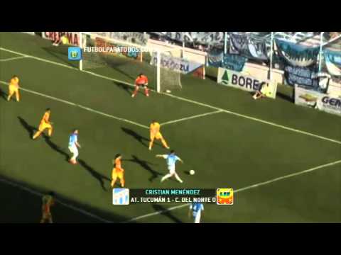 Gol de Menéndez. Atlético 1 Crucero 0.Fecha 1.Primera B Nacional 2014.FPT