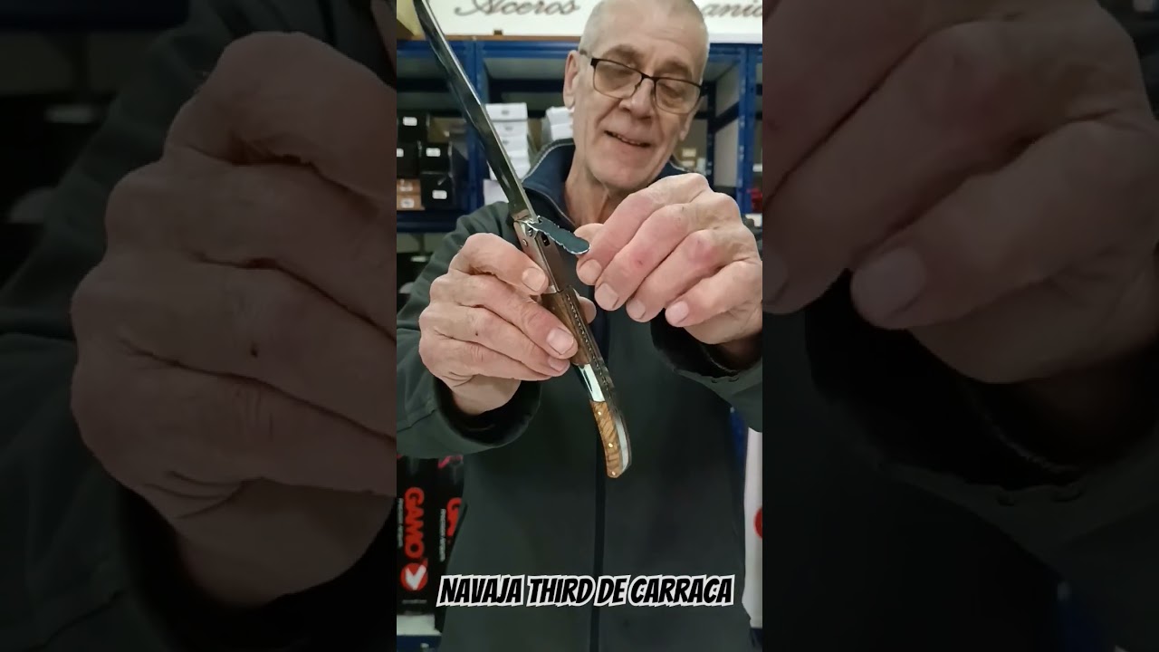 Navaja de carraca Ámbar Hoja: 15 cm