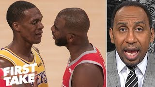 Rajon Rondo ‘tried to get away with’ spitting at Chris Paul during fight - Stephen A. | First Take