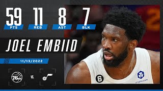 [高光] Joel Embiid 59pt 11reb 8ast 7blk EFF68