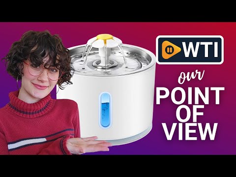 Stainless Steel Cat Fountain Water Bowl | Perfect for Dogs and Cats | Auto Shut Off | 2.4L Capacity | Includes 3 Replacement Filters and Quiet Pump | LED Light | Your Pets will Now Love Drink - WTI product video review
