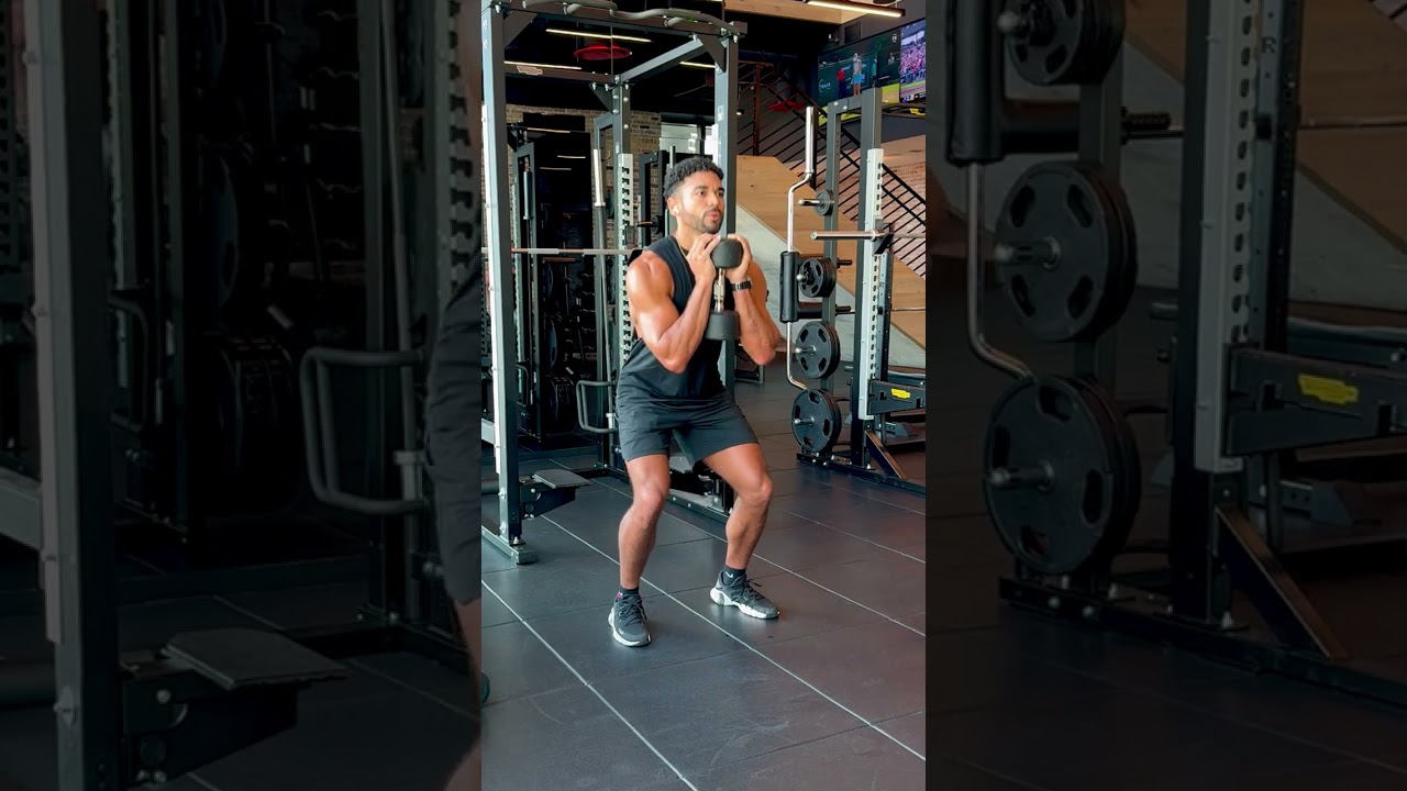 Dumbbell Goblet Squat &ndash; quads, glutes - YouTube