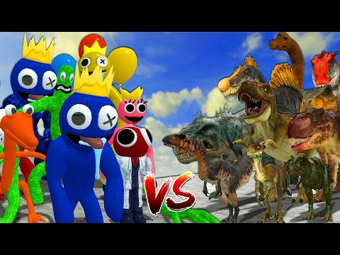 ALL ROBLOX RAINBOW FRIENDS vs NEW ALL DINOSAURS FIGHT BATTLE in Garry's Mod