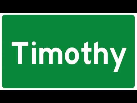 How to Pronounce Timothy in English