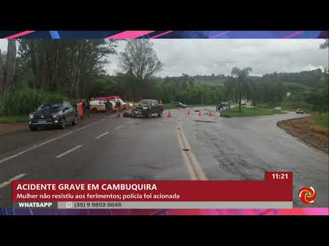 Mulher morre atropelada após acidente em Cambuquira