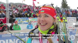 preview picture of video 'Julia Dzhyma 4th at Hochfilzen'