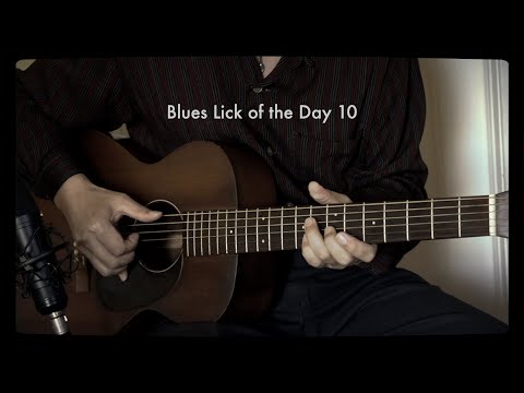 Blues Guitar Lesson "Blues Guitar Lick of the Day 10” 9th Chord Slide Lick  (A=432Hz) Hideo Date