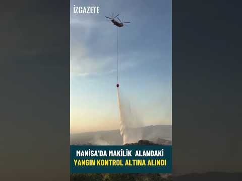 Manisa'da makilik alandaki yangın kontrol altına alındı #manisa #yangın