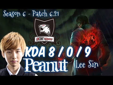 ROX Peanut LEE SIN vs ELISE Jungle - Patch 6.21 KR Ranked