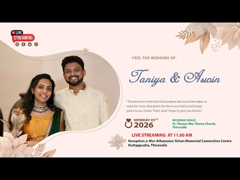 Taniya 💕 Aswin   // Wedding Live Streaming // 05.01.2026 | Peppercat Media