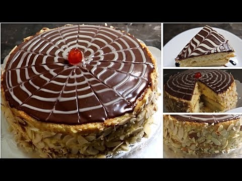 Custard Filled Cake Recipe - Boston Cream Pie Recipe by (Cook with Madeeha)