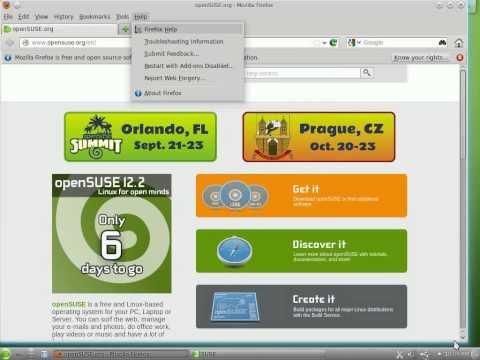 openSUSE 12.2 : LiveCD KDE