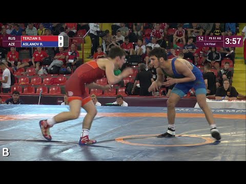 1/4 FS - 51 kg: S. TERZIAN (RUS) v. R. ASLANOV (AZE)