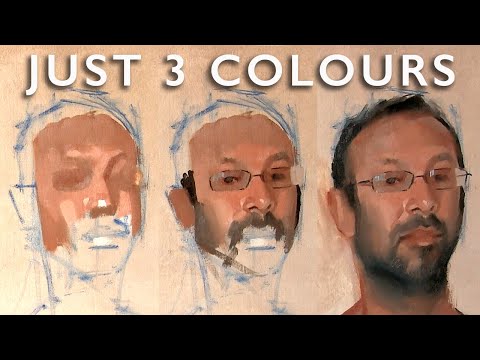 Realistic Portrait Painting with ONLY 3 Colours