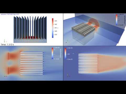 OpenFOAM® tutorial : Fan and Fins - Conjugate heat transfert