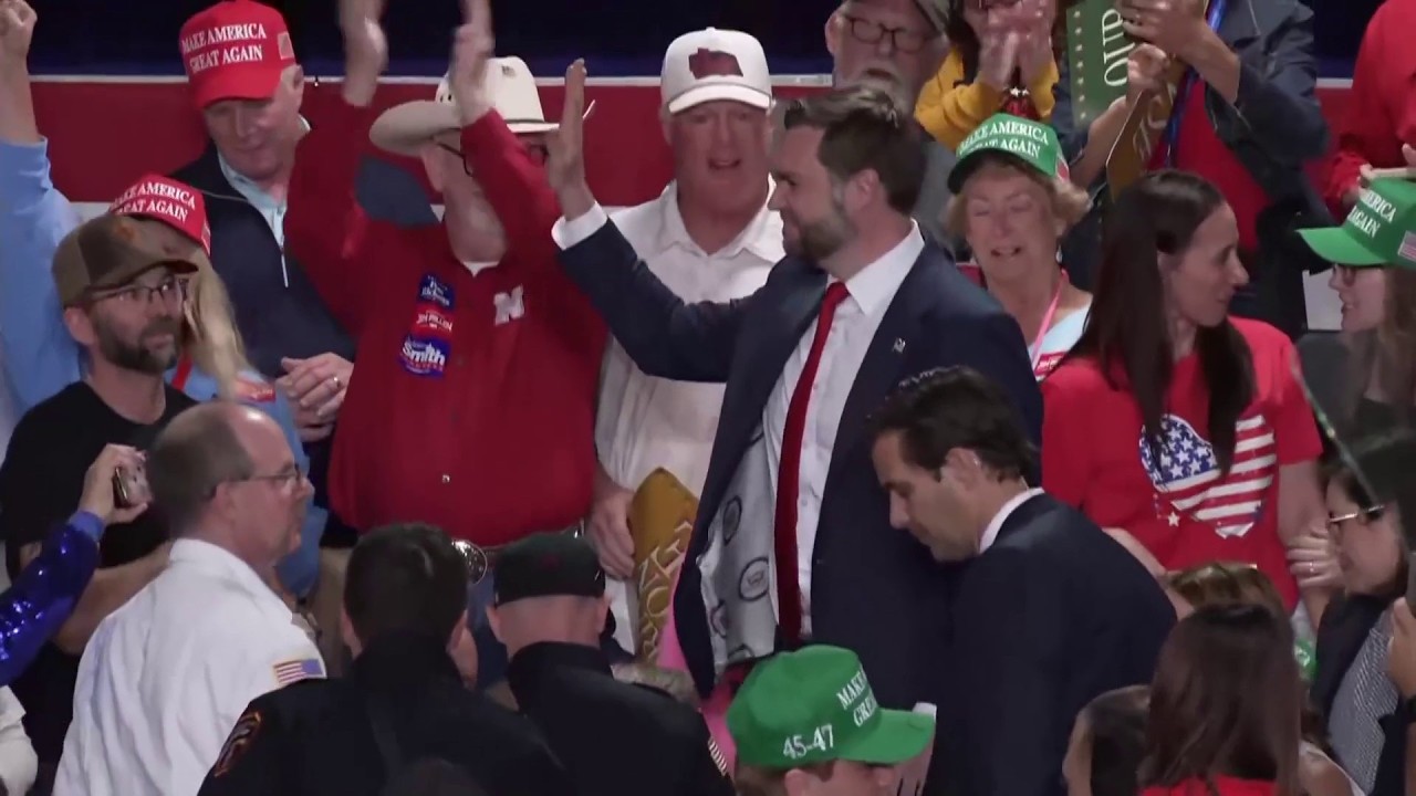 JD Vance enters crowd, leads prayer at MAGA midterm elections rally after supporter collapses