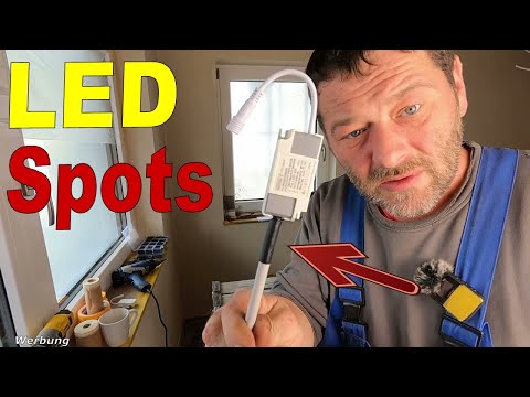 Led Spot verkabeln und anschließen 🤔 Led Strahler verkabeln 😊 Elektroinstallation auf der Baustelle