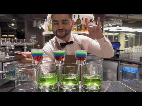 Rainbow 🌈 Shots | How to make Rainbow Shots! #cocktail #shots #bartender