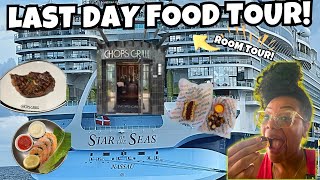 Star of the Seas | Food Tour Finale! | Free Eats + Chops Grille! | Stateroom Tour!