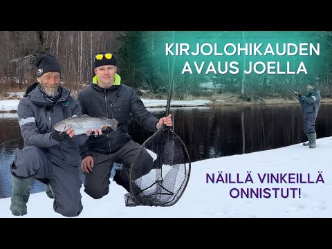 Kevään ekat kirjolohet Merikarvianjoelta • Harri näyttää toimivat tekniikat kirjolohen pyyntiin