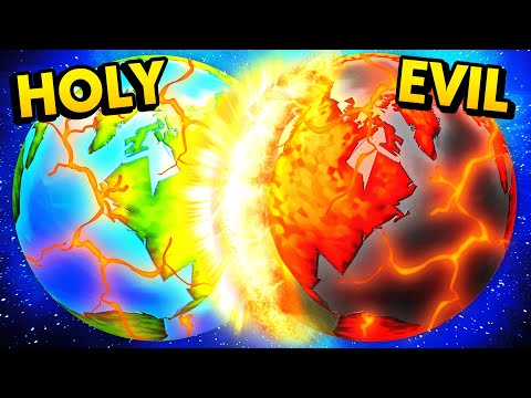 HOLY WORLD vs EVIL WORLD As Virtual Reality GOD (Deisim VR Funny Gameplay)