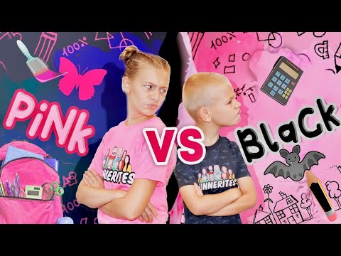 PinK VS BlacK Challenge BaCk To School ShoPPing In My Color!
