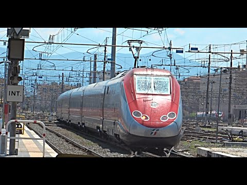 [HD - Treni] ETR500 N.35 Frecciarossa + Treno Eurostar AV FR Trenitalia in partenza da Roma Termini!