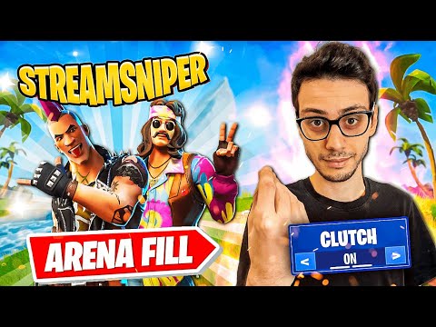 Faccio TRIO con DUE STREAMSNIPER in ARENA FILL - FORTNITE
