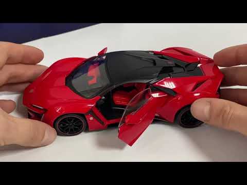 Металлическая машинка HengTeng Toys 1:24 «Lykan Hypersport» 53522-19, инерционная, свет и звук / Красный