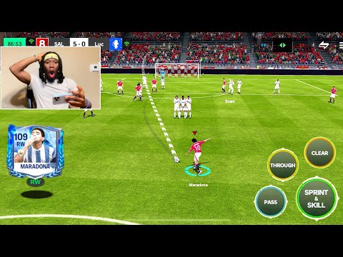 109 Rated D.Maradona is AMAZING (40m) Free-Kick | FC MOBILE