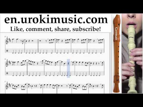 Recorder lessons (G.) Cash Cash feat Conor Maynard - All My Love Sheet Music Tutorial  um-i352