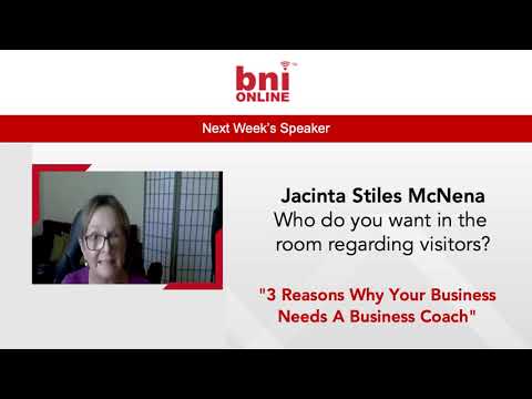 BNI Greenacres - Pitch: 3 Reasons Why You Need A Business Coach