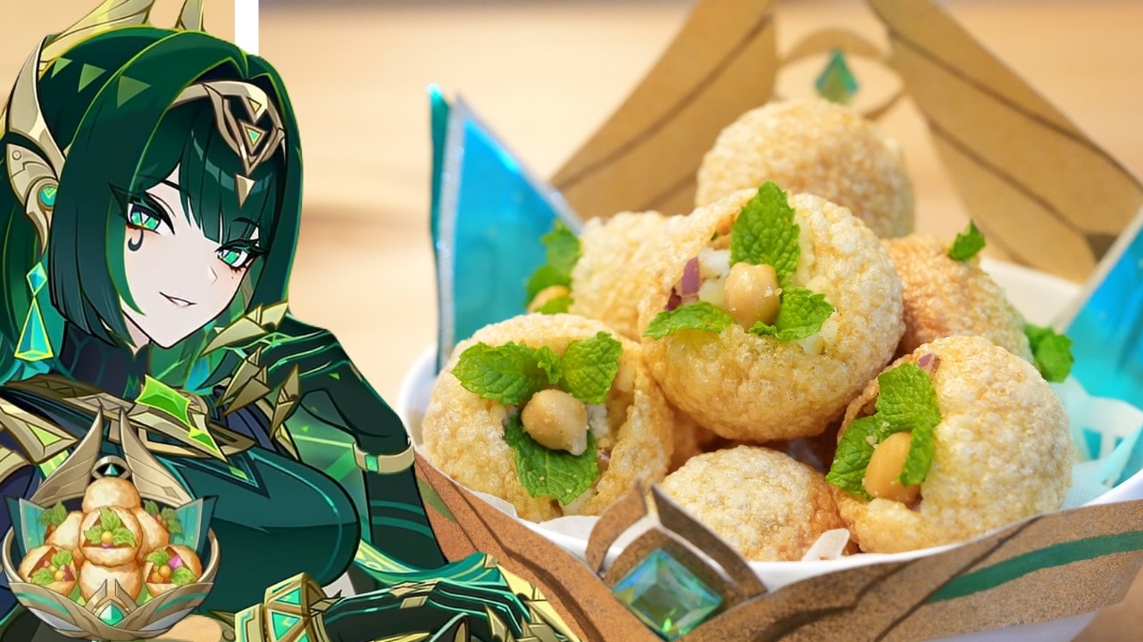 【原神料理】パニプリ姫・ネフェルの幸運バフ飯🍀オリジナル料理「秘話の駆け引き」再現！Genshin Food Nefer specialty "Secrets Exchanged"