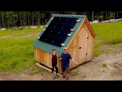 TEMPORARY POWER Solution For Our OFF-GRID TINY HOUSE BUILD | INSTALLING Solar Panels