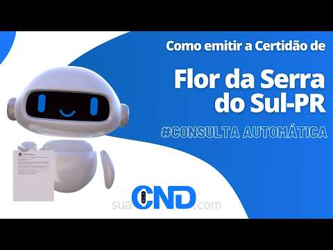 Como emitir a certidão negativa de Flor da Serra do Sul-PR em apenas 2 minuto! :)