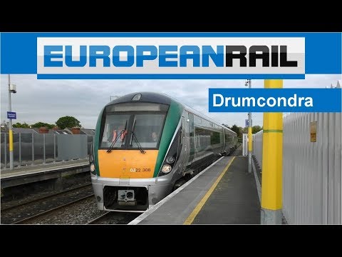 Irish Rail Class 22000 Intercity Railcar Train 22008 calls at Drumcondra Station