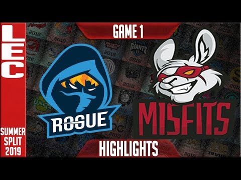 RGE vs MSF Highlights | LEC Summer 2019 Week 1 Day 1 | Rogue vs misfits Gaming