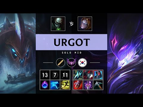Urgot Mid vs Orianna - KR Master Patch 25.18