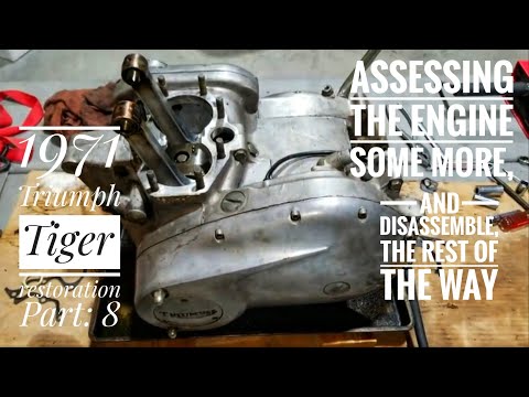 1971 Triumph Tiger 650cc restoration Part 8, Engine disassembly & case splitting