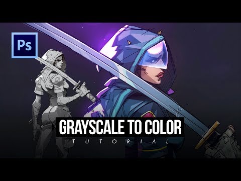 EASIEST GRAYSCALE TO COLOR DIGITAL PAINTING TUTORIAL!