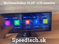 LCD monitor 10,26" - Apple CarPlay, Android auto, Bluetooth, WIFI, USB/micro SD, DVR + kamerový vstup - Video Youtube