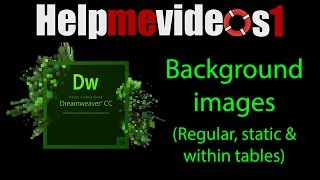 Dreamweaver CC adding background images & images within tables