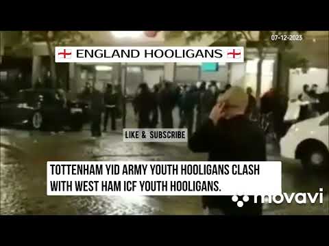 (07.12.2023) UK Hooligan fight - Tottenham VS West Ham