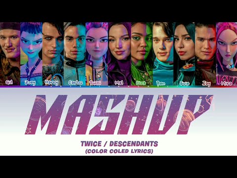 Descendants - Mashup. Takedown / It's Going Down, Kpop Demon Hunters (Color Coled Lyrics)