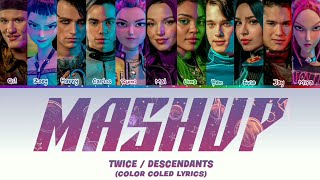 Descendants - Mashup. Takedown / It&#39;s Going Down, Kpop Demon Hunters (Color Coled Lyrics)