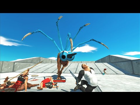 ESCAPE FROM MONSTER - DEATH TOUCH ALIEN  MOSQUITO 🕷️ | Animal Revolt Battle Simulator
