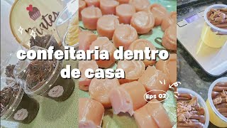 DIA DE PRODUÇÃO | CONFEITARIA DENTRO DE CASA| ROTINA | FIZ BOLO NO POTE