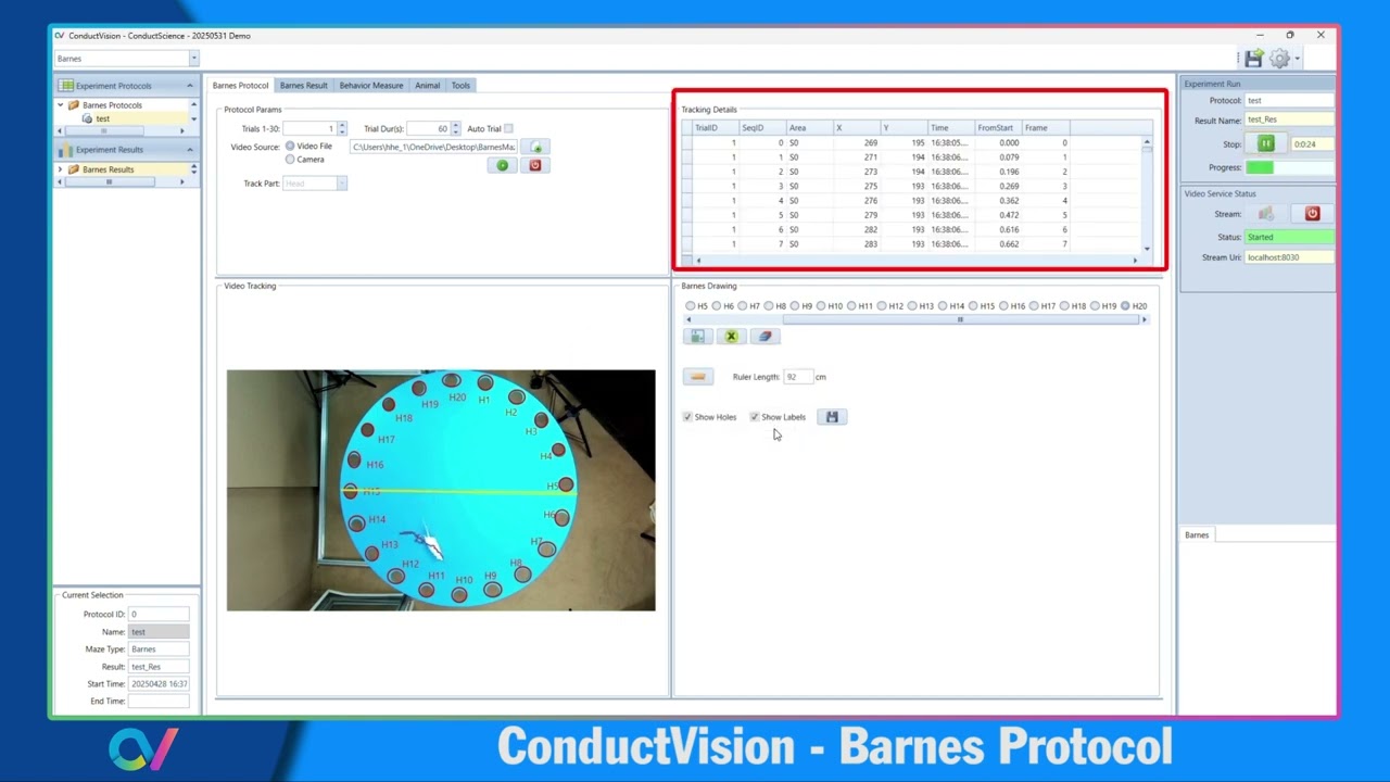 ConductVision: Barnes Maze